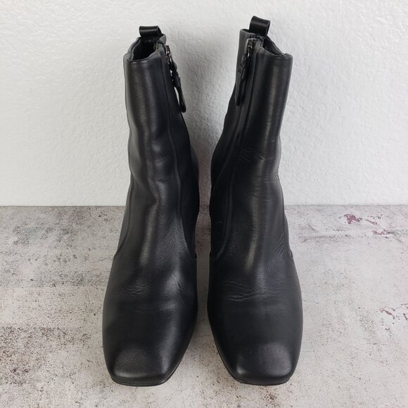 Kurt Geiger London Stride 70 Bootie Smooth Leather Black size 38 US 7.5 Heels - Picture 9 of 16